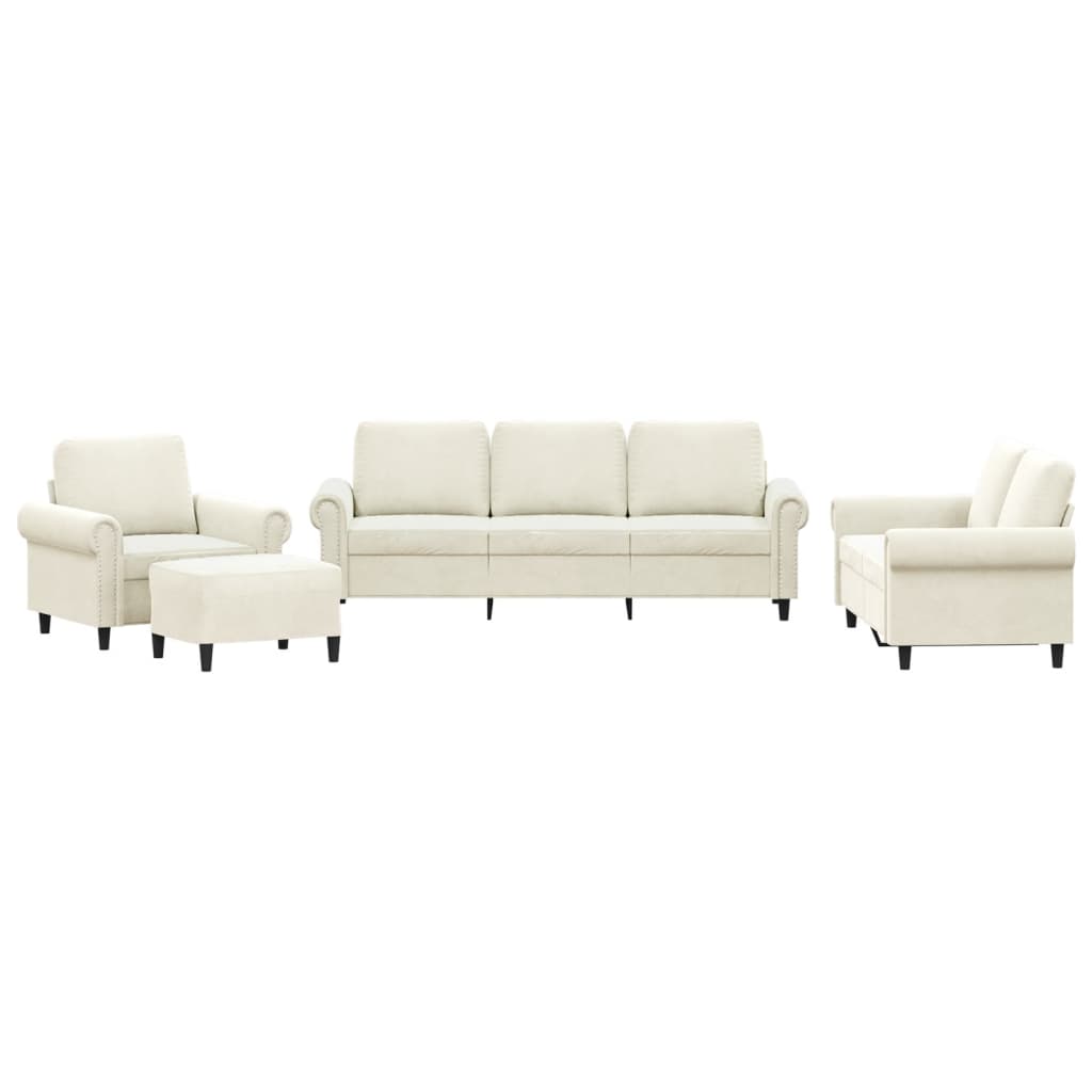 4-Delige Loungeset Met Kussens Fluweel Kleurig