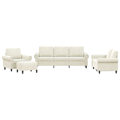 4-Delige Loungeset Met Kussens Fluweel Kleurig