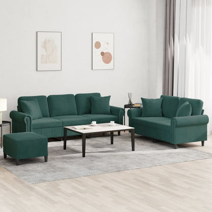 3-Delige Loungeset Met Kussens Fluweel