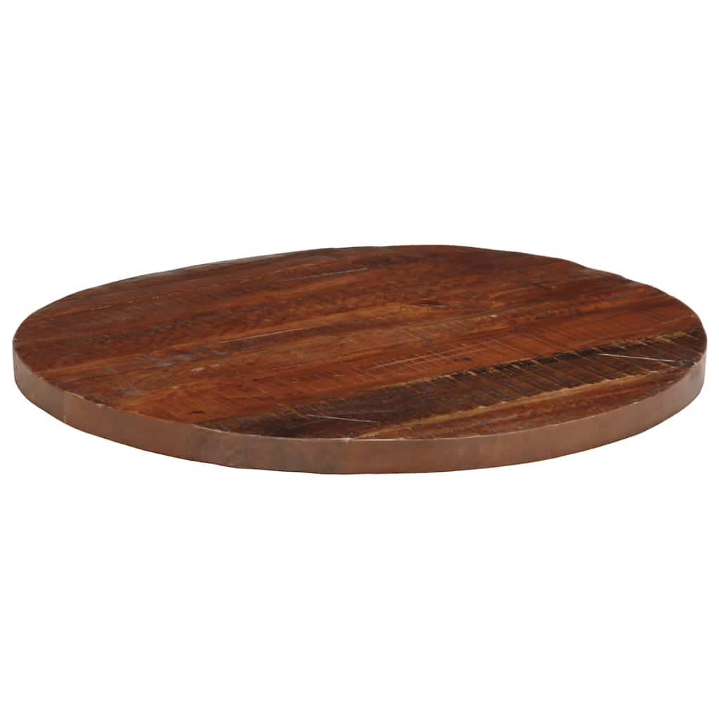 Tafelblad Rond Ø 90X3,8 Cm Massief Gerecycled Hout Gerecycled Hout (Naturel)