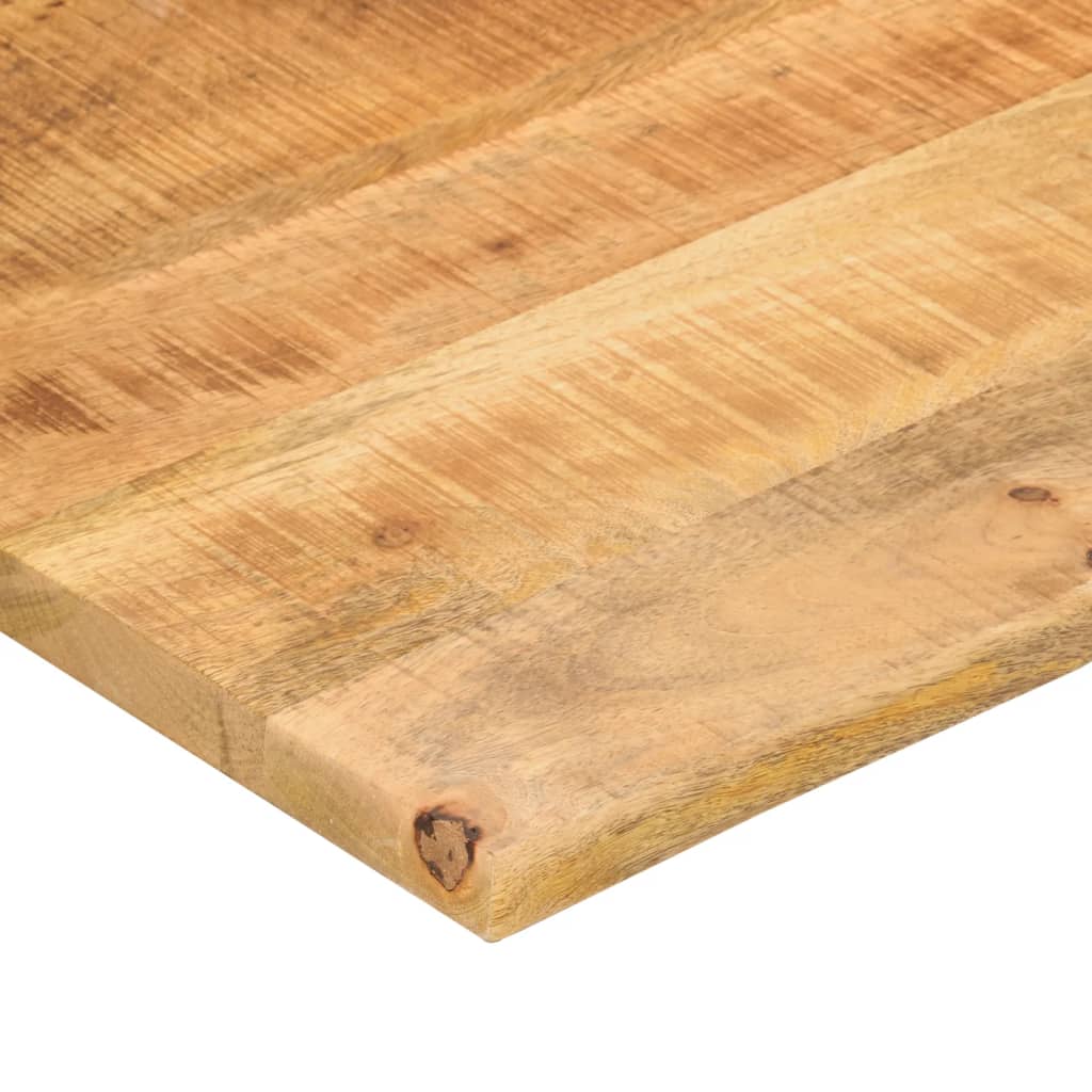 Bureaublad Met Ronding 100X60X2,5 Cm Massief Ruw Mangohout Mangohout (Eikenafwerking)