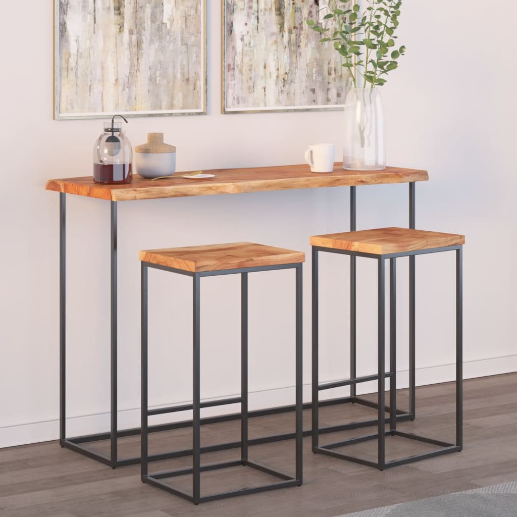 Tafelblad Rechthoekig Natuurlijke Rand 100X60X2,5 Cm Acaciahout Acaciahout (Naturel)