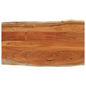 Tafelblad Rechthoekig Natuurlijke Rand 100X60X2,5 Cm Acaciahout Acaciahout (Naturel)