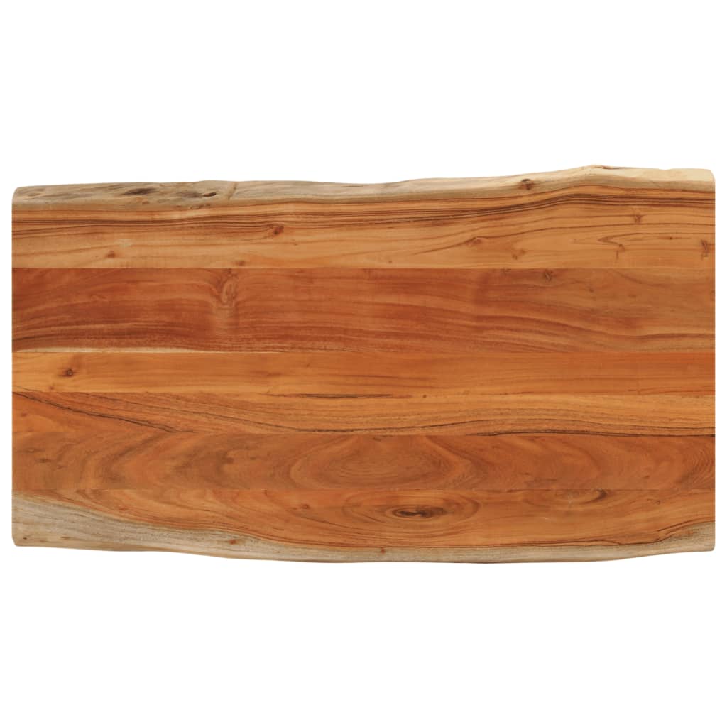 Tafelblad Rechthoekig Natuurlijke Rand 100X60X2,5 Cm Acaciahout Acaciahout (Naturel)