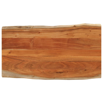 Tafelblad Rechthoekig Natuurlijke Rand 100X60X2,5 Cm Acaciahout Acaciahout (Naturel)