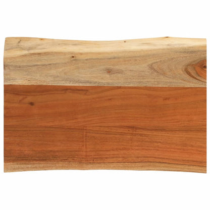Tafelblad Rechthoekig Natuurlijke Rand 100X60X2,5 Cm Acaciahout Acaciahout (Naturel)