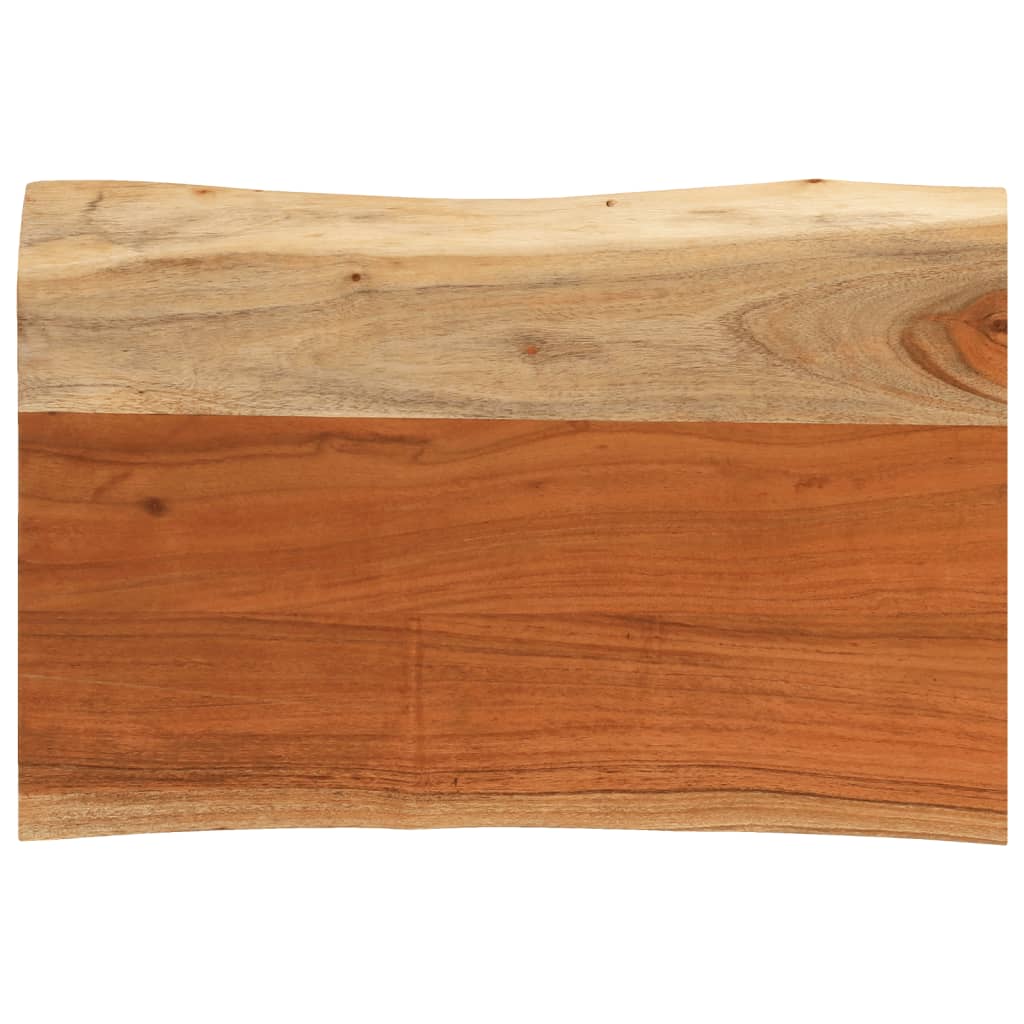 Tafelblad Rechthoekig Natuurlijke Rand 100X60X2,5 Cm Acaciahout Acaciahout (Naturel)