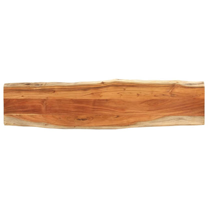 Tafelblad Rechthoekig Natuurlijke Rand 100X60X2,5 Cm Acaciahout Acaciahout (Naturel)