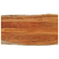 Tafelblad Rechthoekig Natuurlijke Rand 100X60X2,5 Cm Acaciahout Acaciahout (Naturel)