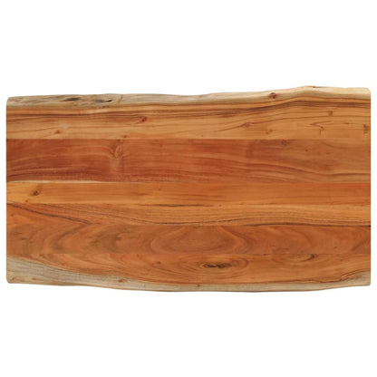 Tafelblad Rechthoekig Natuurlijke Rand 100X60X2,5 Cm Acaciahout Acaciahout (Naturel)