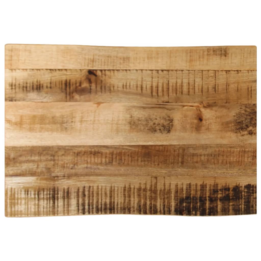 Tafelblad Met Natuurlijke Rand 100X60X2,5 Cm Massief Mangohout Ruw Mangohout (Naturel)