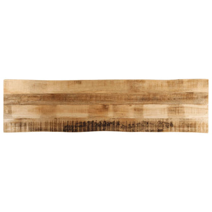Tafelblad Met Natuurlijke Rand 100X60X2,5 Cm Massief Mangohout Ruw Mangohout (Naturel)
