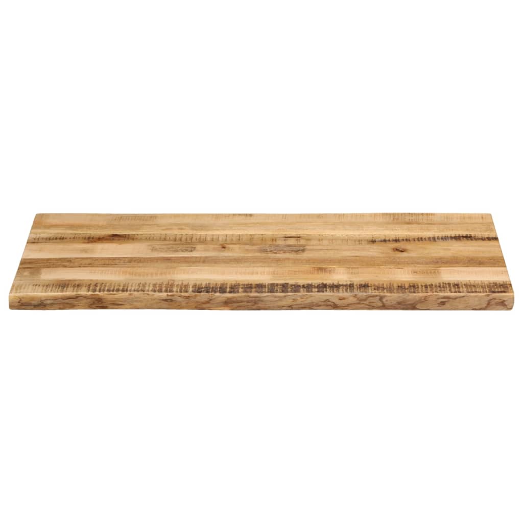 Tafelblad Met Natuurlijke Rand 100X60X2,5 Cm Massief Mangohout Ruw Mangohout (Naturel)