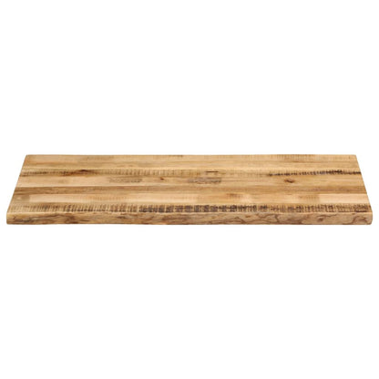 Tafelblad Met Natuurlijke Rand 100X60X2,5 Cm Massief Mangohout Ruw Mangohout (Naturel)