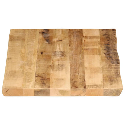 Tafelblad Met Natuurlijke Rand 100X60X2,5 Cm Massief Mangohout Ruw Mangohout (Naturel)