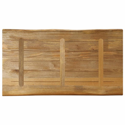 Tafelblad Met Natuurlijke Rand 100X60X2,5 Cm Massief Mangohout Ruw Mangohout (Naturel)