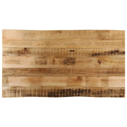 Tafelblad Met Natuurlijke Rand 100X60X2,5 Cm Massief Mangohout Ruw Mangohout (Naturel)
