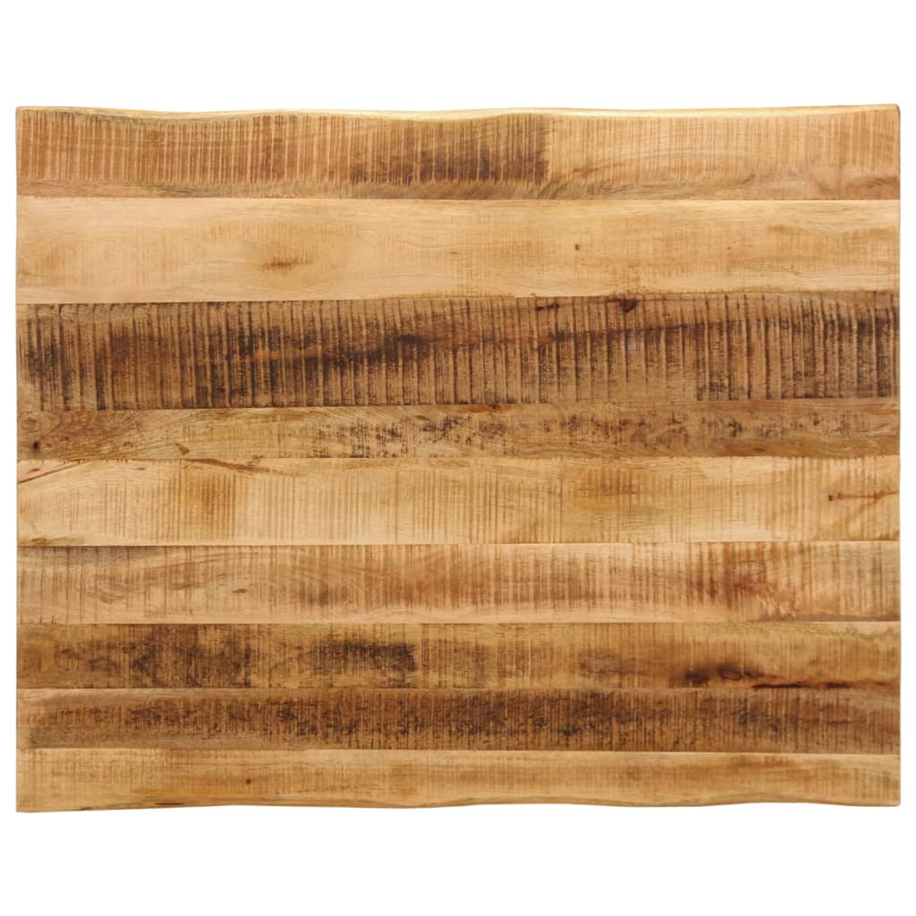 Tafelblad Met Natuurlijke Rand 100X60X2,5 Cm Massief Mangohout Ruw Mangohout (Naturel)