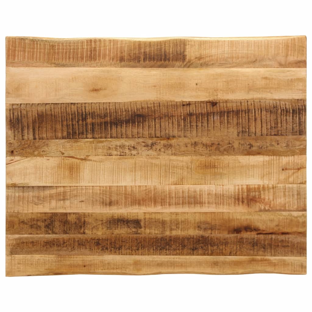 Tafelblad Met Natuurlijke Rand 100X60X2,5 Cm Massief Mangohout Ruw Mangohout (Naturel)
