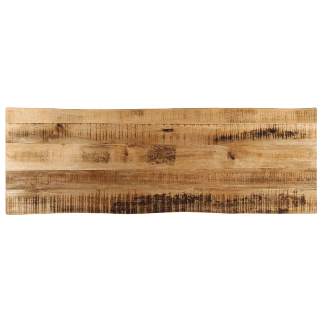 Tafelblad Met Natuurlijke Rand 100X60X2,5 Cm Massief Mangohout Ruw Mangohout (Naturel)