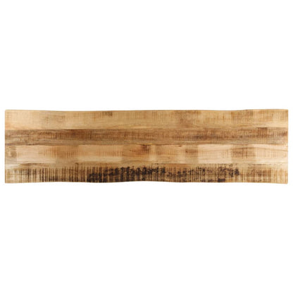 Tafelblad Met Natuurlijke Rand 100X60X2,5 Cm Massief Mangohout Ruw Mangohout (Naturel)