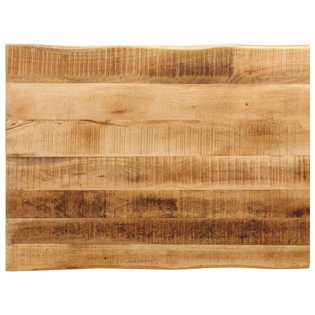 Tafelblad Met Natuurlijke Rand 100X60X2,5 Cm Massief Mangohout Ruw Mangohout (Naturel)