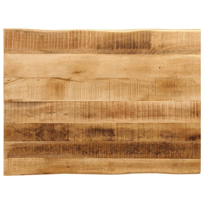 Tafelblad Met Natuurlijke Rand 100X60X2,5 Cm Massief Mangohout Ruw Mangohout (Naturel)