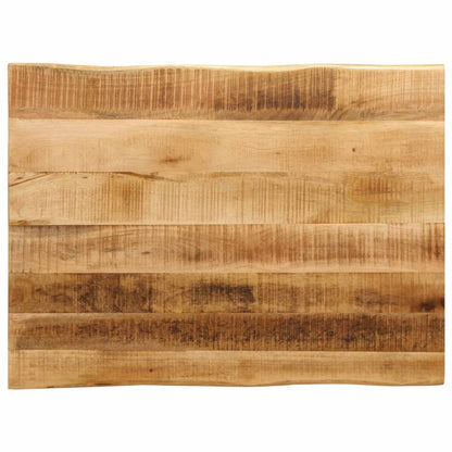 Tafelblad Met Natuurlijke Rand 100X60X2,5 Cm Massief Mangohout Ruw Mangohout (Naturel)