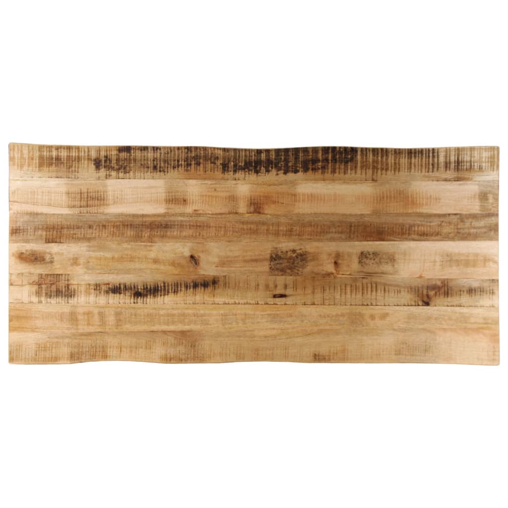 Tafelblad Met Natuurlijke Rand 100X60X2,5 Cm Massief Mangohout Ruw Mangohout (Naturel)