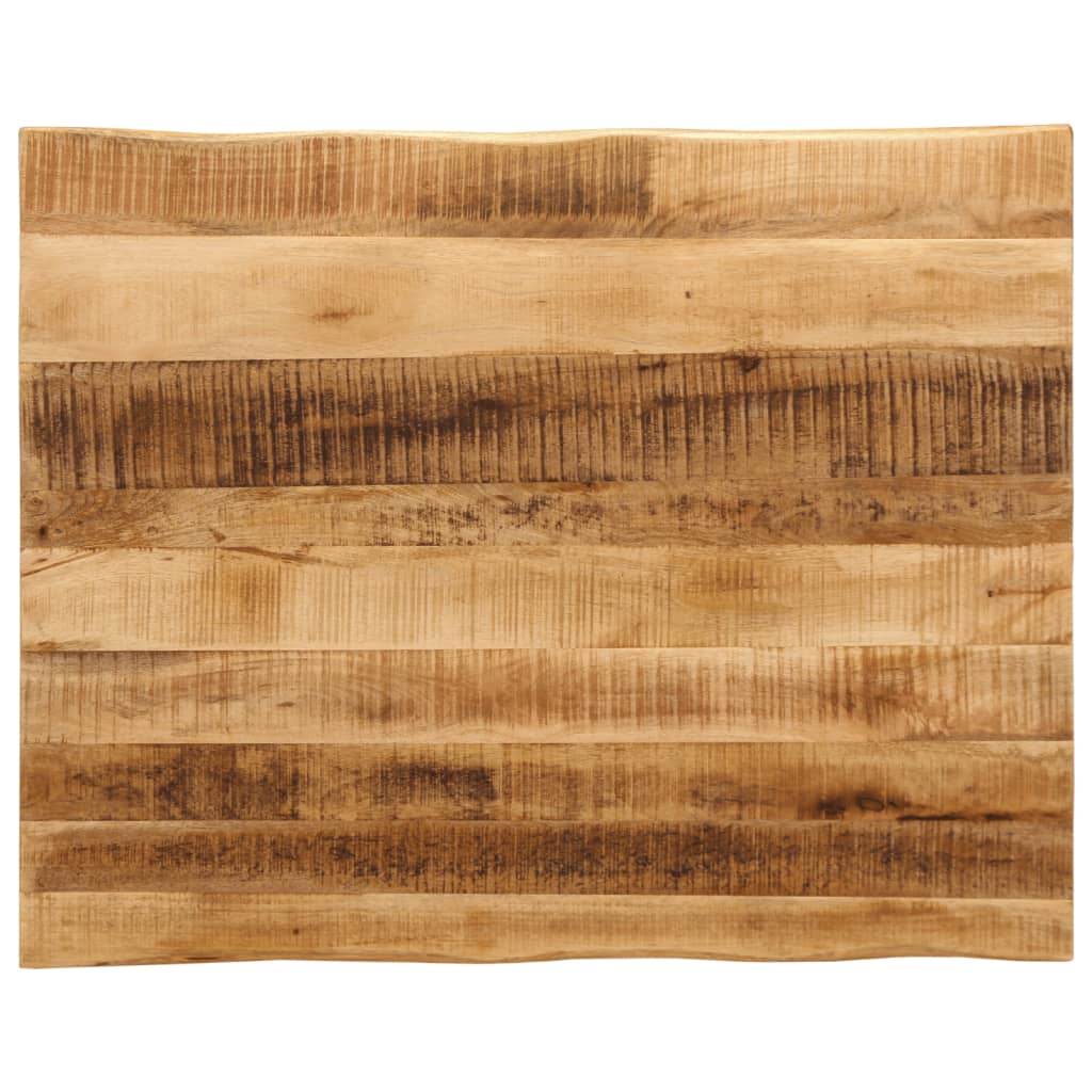 Tafelblad Met Natuurlijke Rand 100X60X2,5 Cm Massief Mangohout Ruw Mangohout (Naturel)