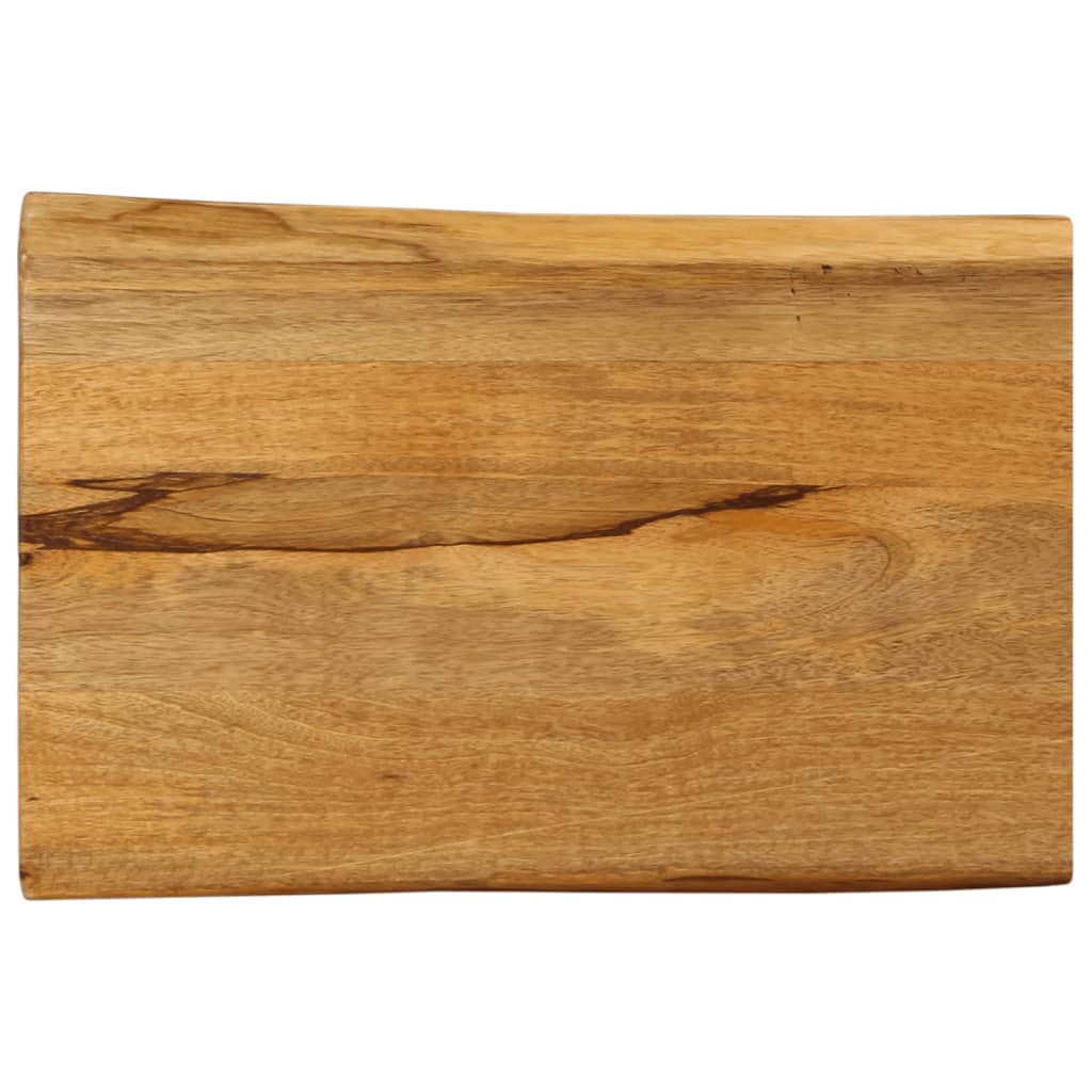 Tafelblad Met Natuurlijke Rand 100X60X2,5 Cm Massief Mangohout Mangohout (Eikenafwerking)