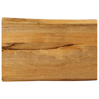 Tafelblad Met Natuurlijke Rand 100X60X2,5 Cm Massief Mangohout Mangohout (Eikenafwerking)