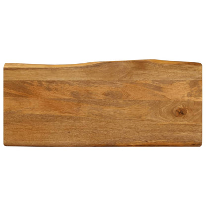 Tafelblad Met Natuurlijke Rand 100X60X2,5 Cm Massief Mangohout Mangohout (Eikenafwerking)
