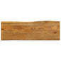 Tafelblad Met Natuurlijke Rand 100X60X2,5 Cm Massief Mangohout Mangohout (Eikenafwerking)