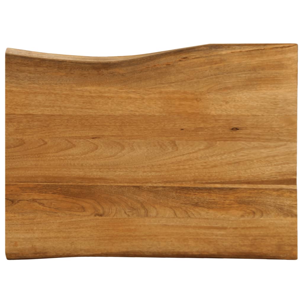 Tafelblad Met Natuurlijke Rand 100X60X2,5 Cm Massief Mangohout Mangohout (Eikenafwerking)
