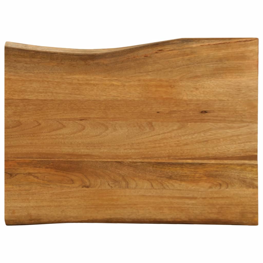 Tafelblad Met Natuurlijke Rand 100X60X2,5 Cm Massief Mangohout Mangohout (Eikenafwerking)