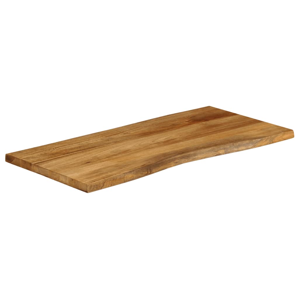 Tafelblad Met Natuurlijke Rand 100X60X2,5 Cm Massief Mangohout Mangohout (Eikenafwerking)