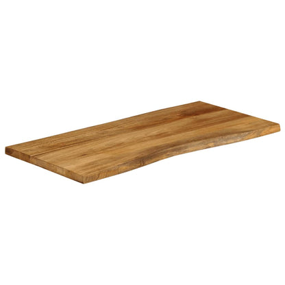 Tafelblad Met Natuurlijke Rand 100X60X2,5 Cm Massief Mangohout Mangohout (Eikenafwerking)