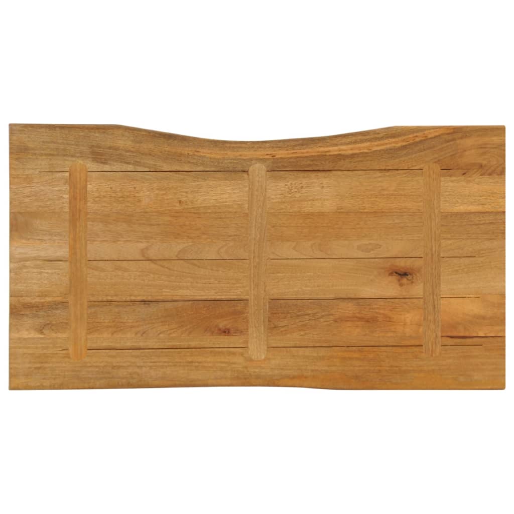 Tafelblad Met Natuurlijke Rand 100X60X2,5 Cm Massief Mangohout Mangohout (Eikenafwerking)