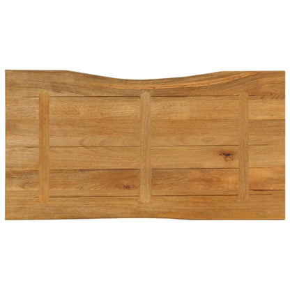 Tafelblad Met Natuurlijke Rand 100X60X2,5 Cm Massief Mangohout Mangohout (Eikenafwerking)