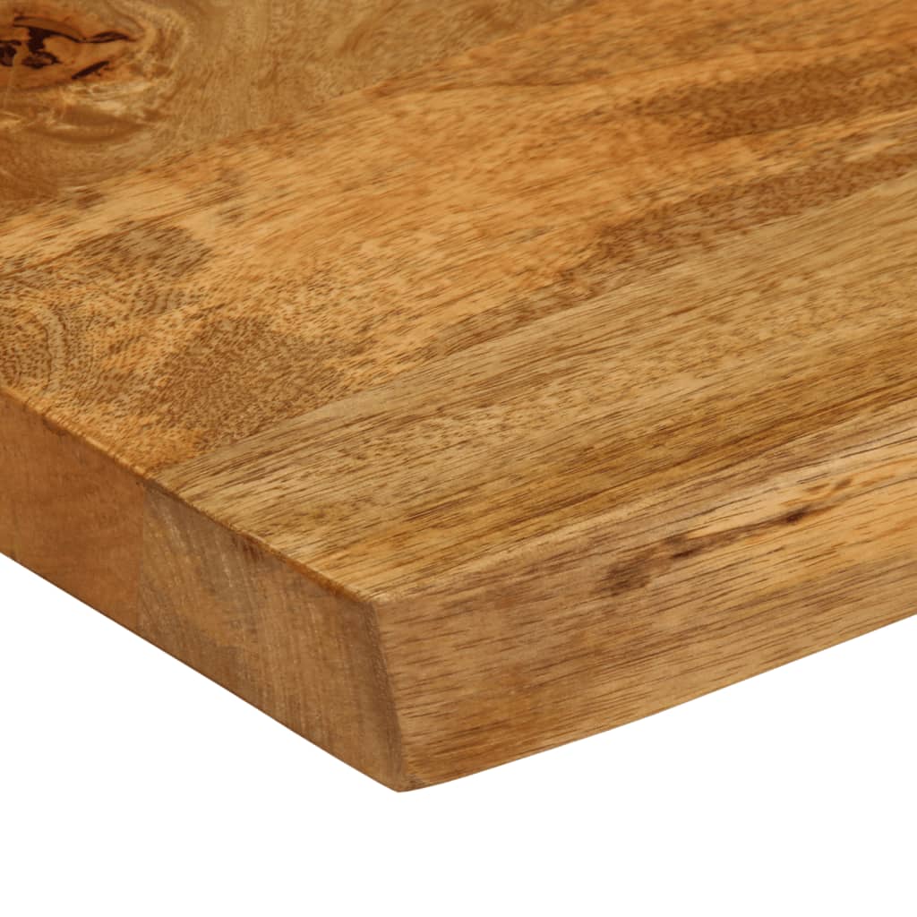Tafelblad Met Natuurlijke Rand 100X60X2,5 Cm Massief Mangohout Mangohout (Eikenafwerking)