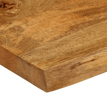 Tafelblad Met Natuurlijke Rand 100X60X2,5 Cm Massief Mangohout Mangohout (Eikenafwerking)
