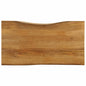 Tafelblad Met Natuurlijke Rand 100X60X2,5 Cm Massief Mangohout Mangohout (Eikenafwerking)