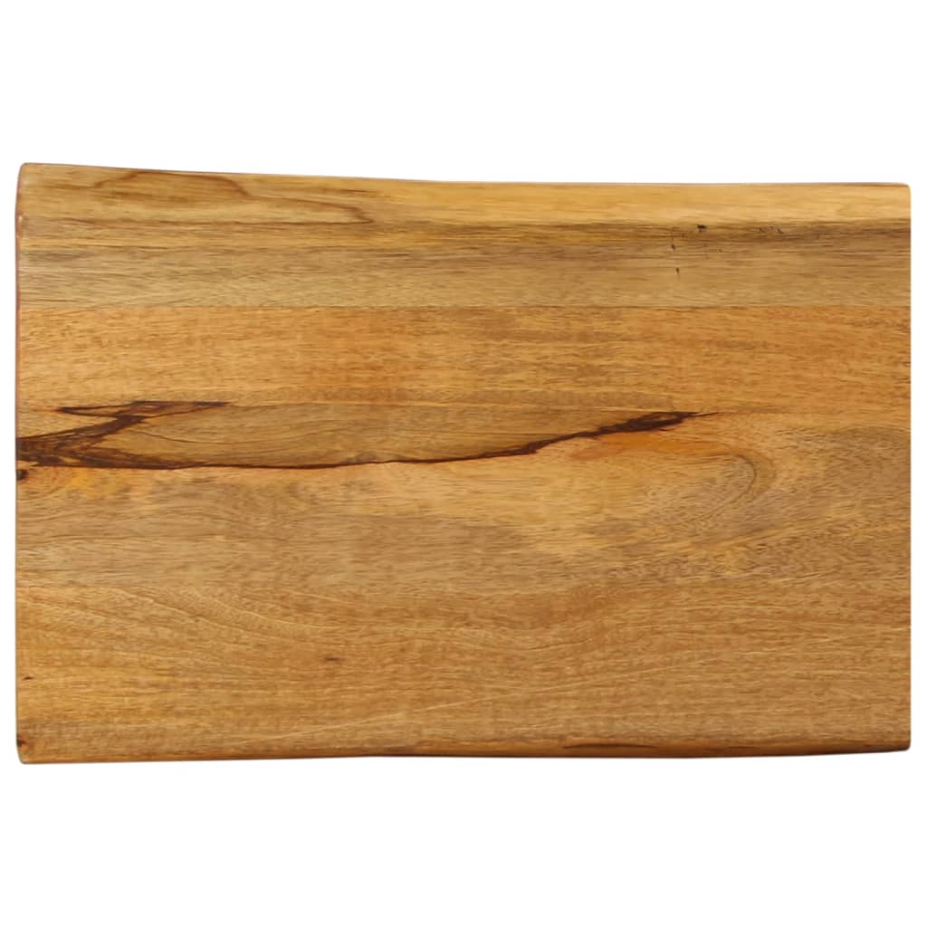 Tafelblad Met Natuurlijke Rand 100X60X2,5 Cm Massief Mangohout Mangohout (Eikenafwerking)