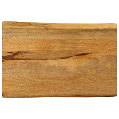 Tafelblad Met Natuurlijke Rand 100X60X2,5 Cm Massief Mangohout Mangohout (Eikenafwerking)