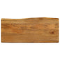 Tafelblad Met Natuurlijke Rand 100X60X2,5 Cm Massief Mangohout Mangohout (Eikenafwerking)