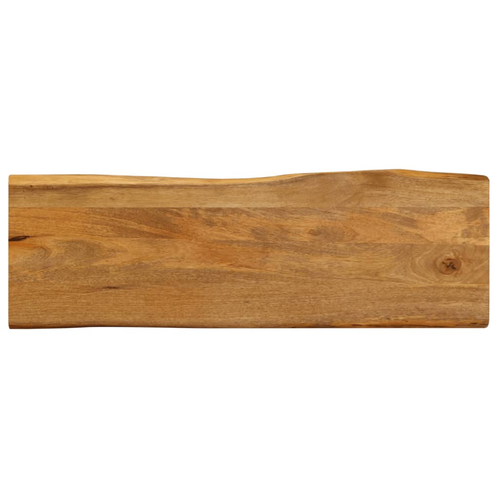 Tafelblad Met Natuurlijke Rand 100X60X2,5 Cm Massief Mangohout Mangohout (Eikenafwerking)