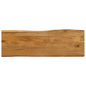 Tafelblad Met Natuurlijke Rand 100X60X2,5 Cm Massief Mangohout Mangohout (Eikenafwerking)