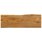 Tafelblad Met Natuurlijke Rand 100X60X2,5 Cm Massief Mangohout Mangohout (Eikenafwerking)