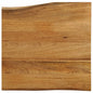 Tafelblad Met Natuurlijke Rand 100X60X2,5 Cm Massief Mangohout Mangohout (Eikenafwerking)